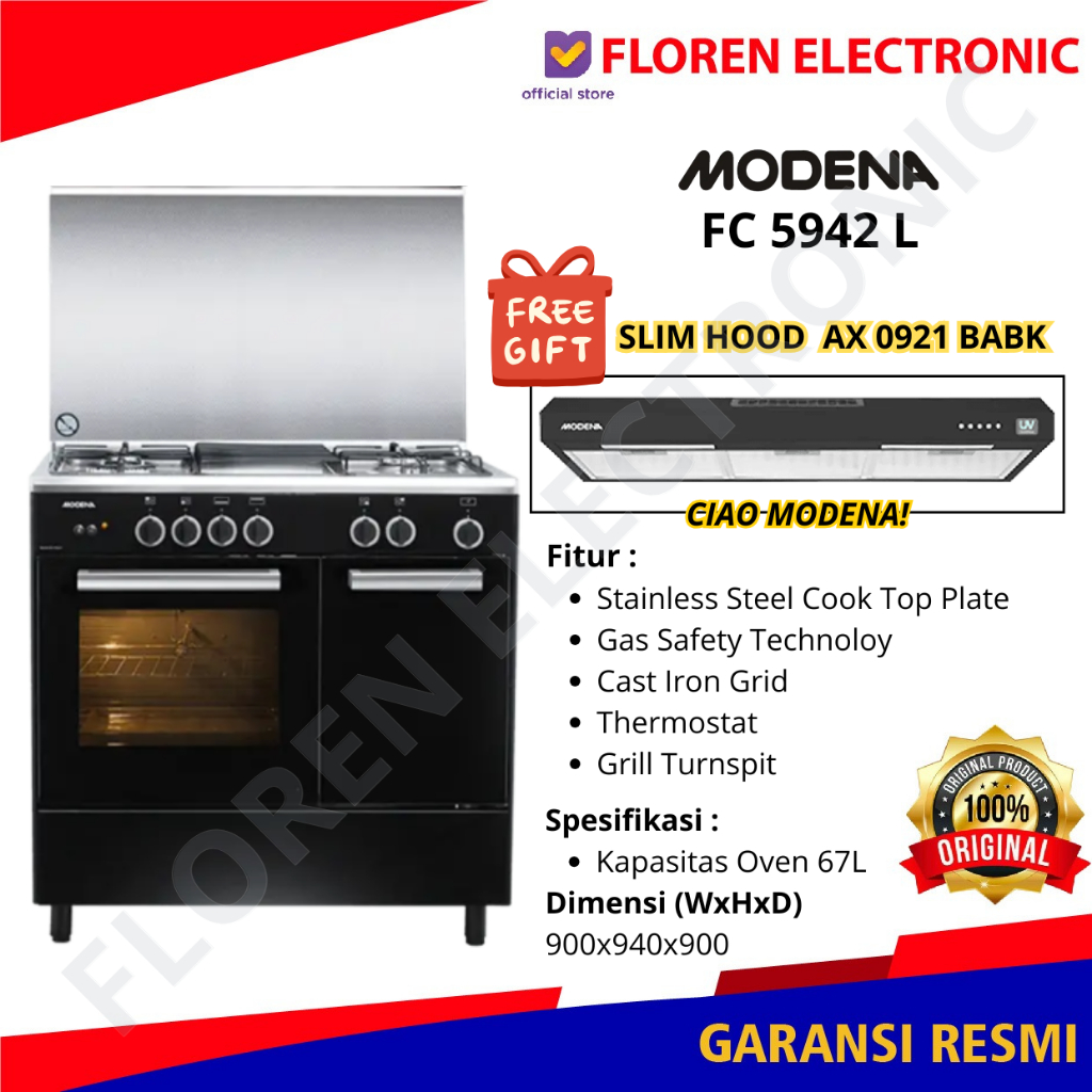 Modena kompor Freestanding FC 5942 L / FC5942L / 5942L