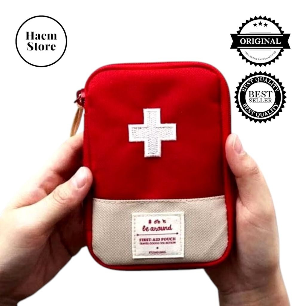 Tas / Pouch P3K Untuk Perlengkapan Dan Obat-obatan Pertolongan Pertama Pada Kecelakaan