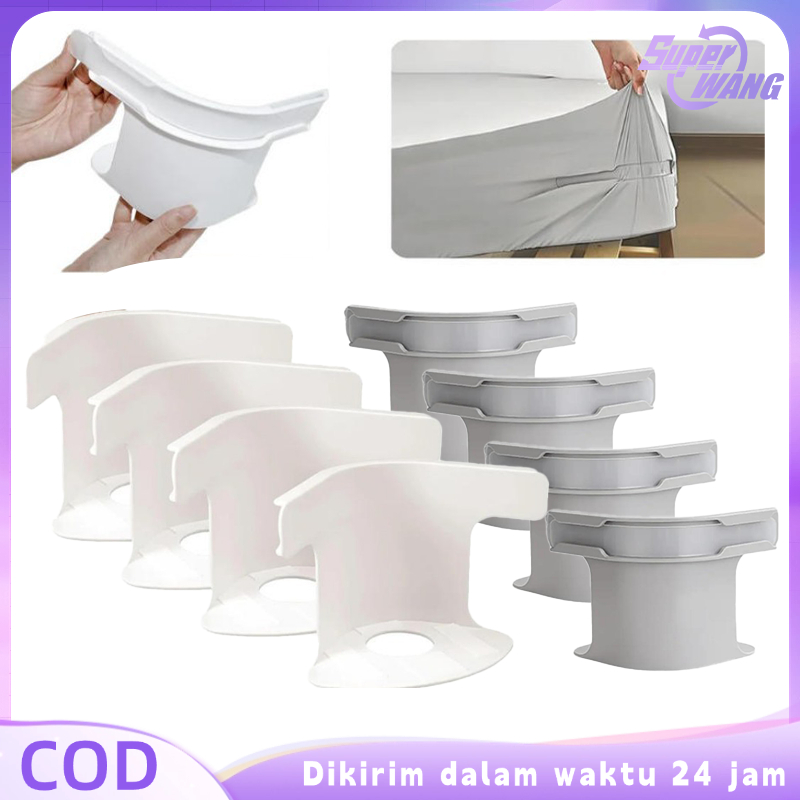 4pcs/set Penjepit Sprei Anti Geser Bedlock Jepitan Kasur Sprei Rapi Dan Indah Penjepit Sprei Kasur A