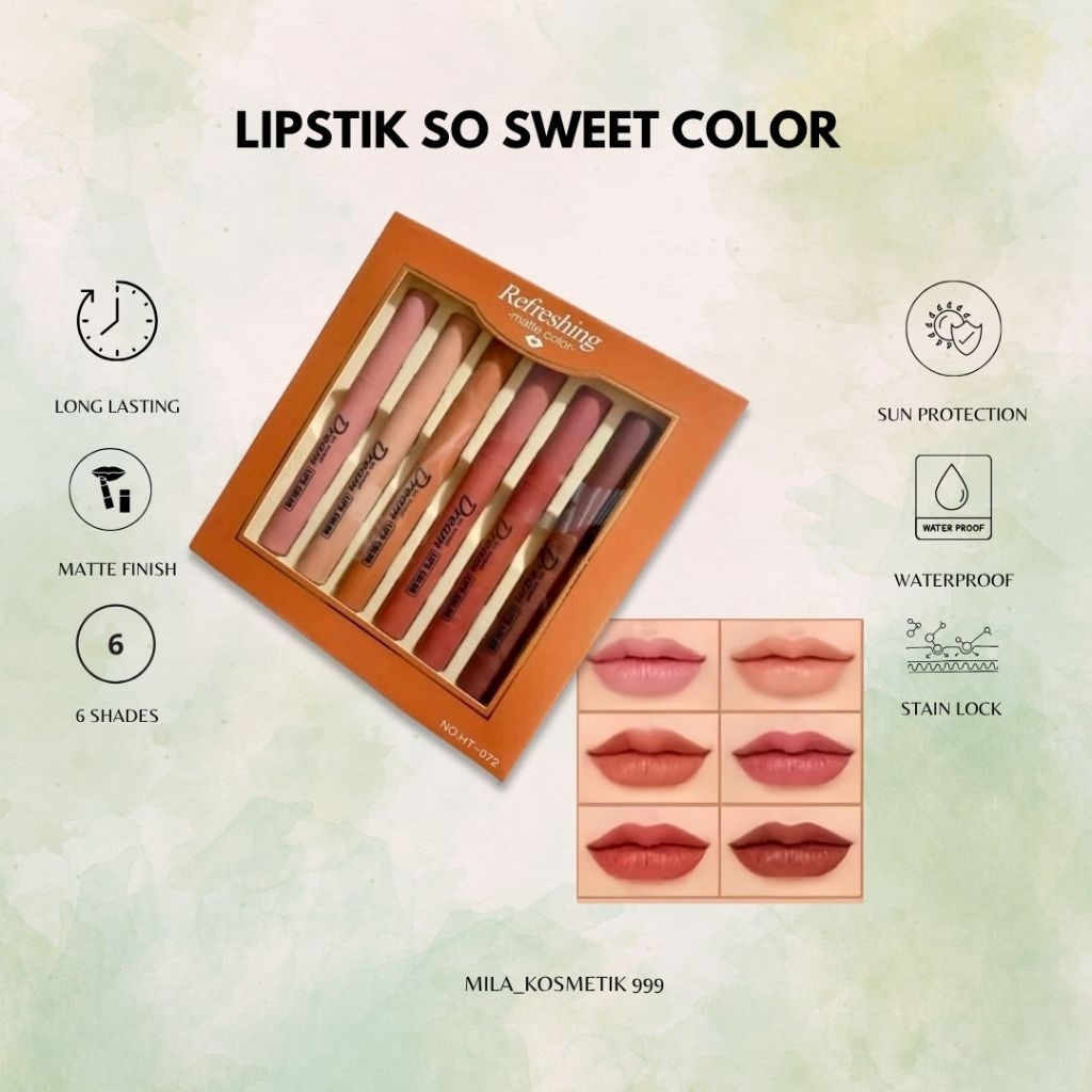 PERPACK!!LIPSTIK MATTE COLOR SO SWEET DREAM LIPSTICK