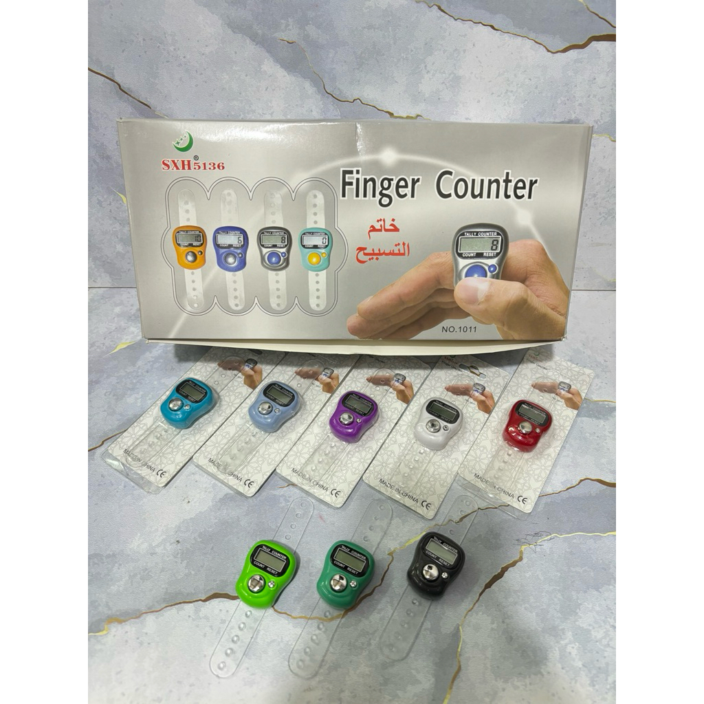 Isi48Pcs / Box  Grosir Tasbih Digital Tasbih Jari Tasbih Eletrik Finger Counter Penghitung Dzikir Al