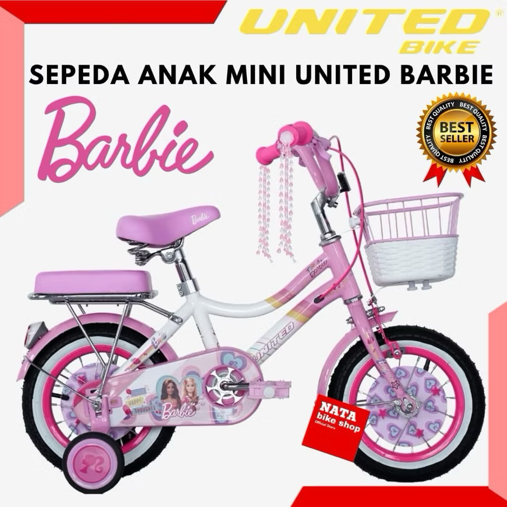 Sepeda Anak Perempuan 16 Mini Unitedbike Barbie
