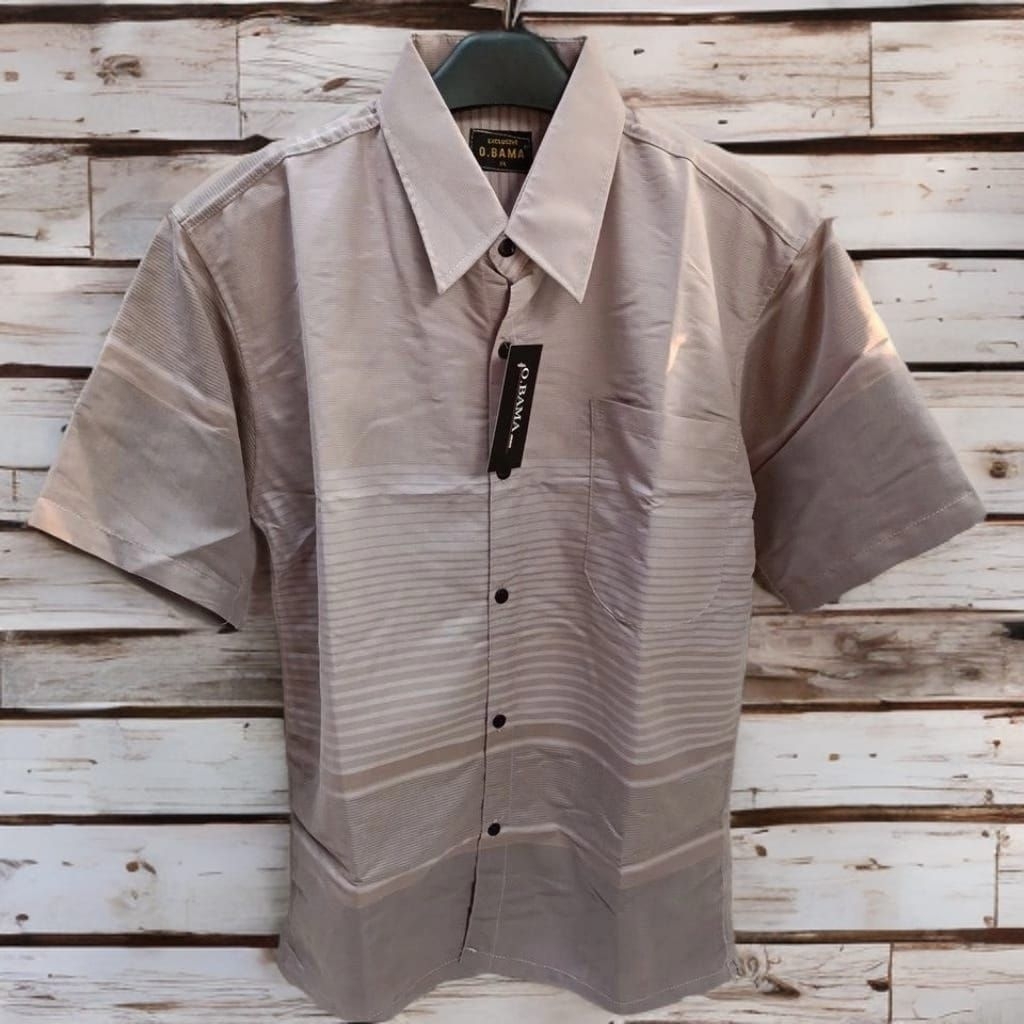 KEMEJA KOTAK KOTAK PRIA L Xl.XXL STRIPE LENGAN PENDEK||KEMEJA BAPAK BAPAK MOTIF SALUR PRIA DEWASA