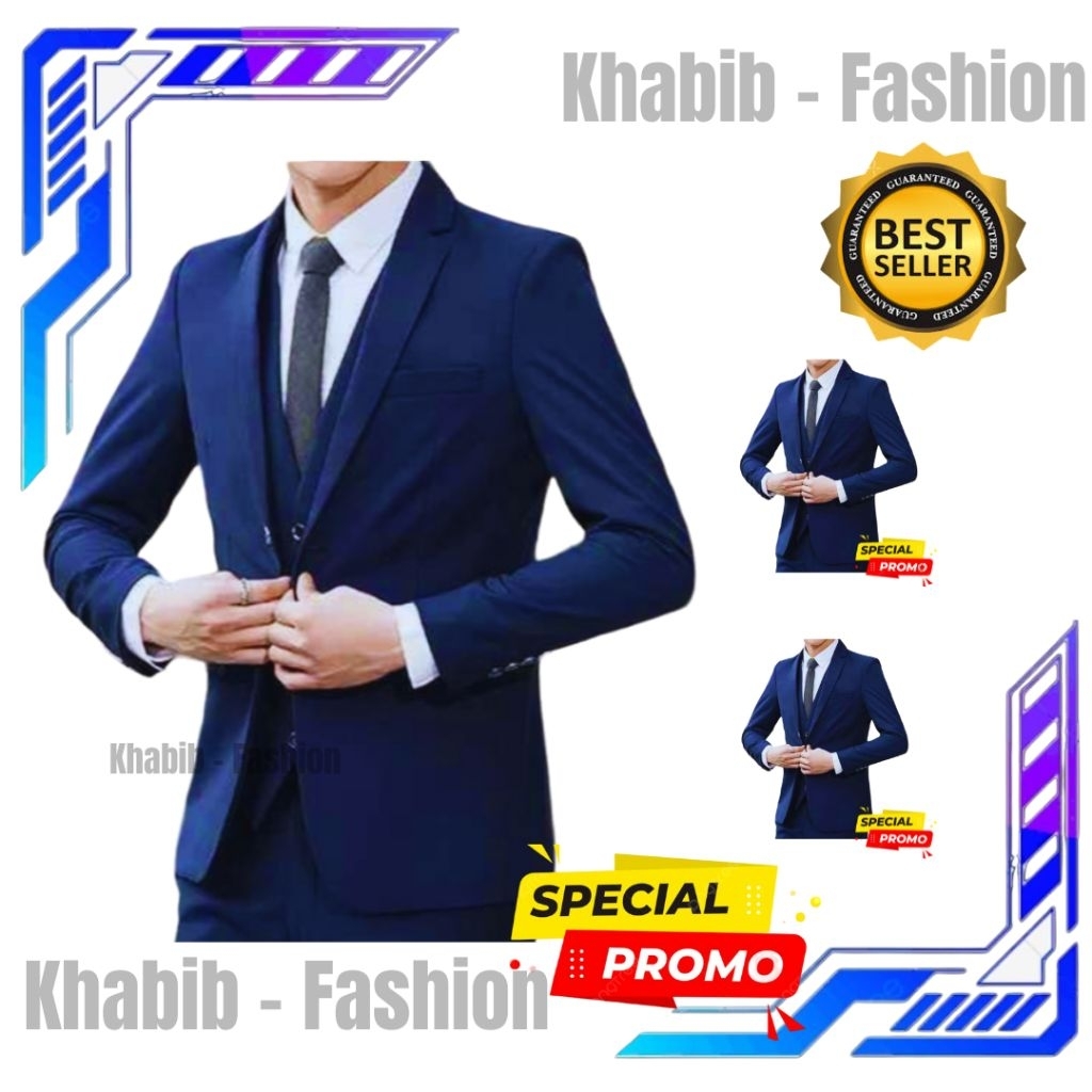JAS FORMAL / JAS RESMI / JAS NIKAH / JAS ALMAMATER / JAS WISUDA / JAS BLAZER PRIA WARNA BIRU DONGKER