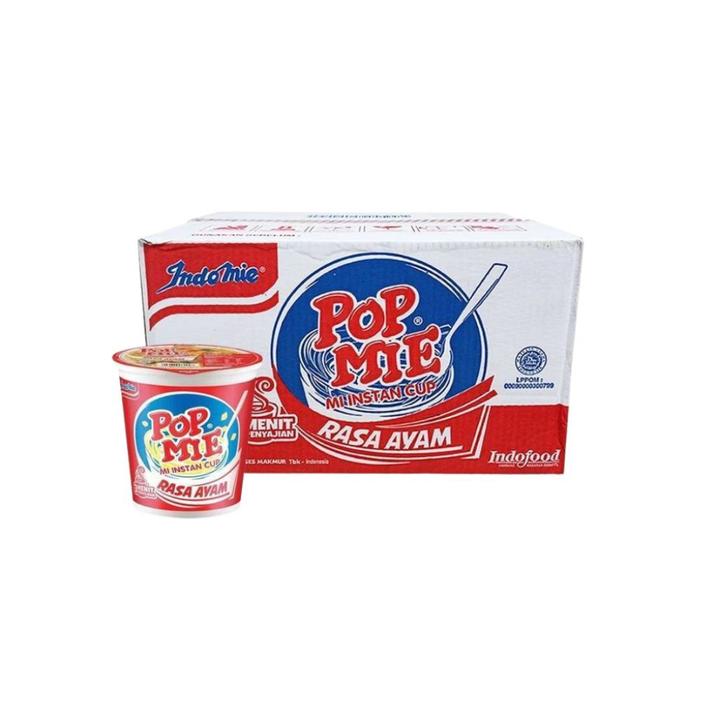 pop mie 1 dus ukuran 75 gr