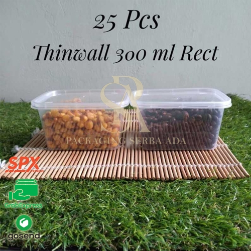 (Luar Kota) PER 1 DUS DM Thinwall Persegi Panjang / Thinwall Rectangel / TW Rect Kecil 150,200,250,3