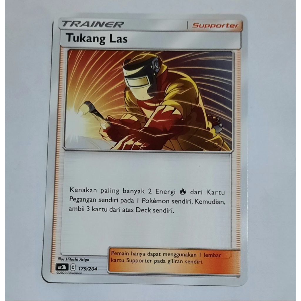 Kartu Pokemon Tukang Las Ac3b Trainer Supporter bahasa indo tcg