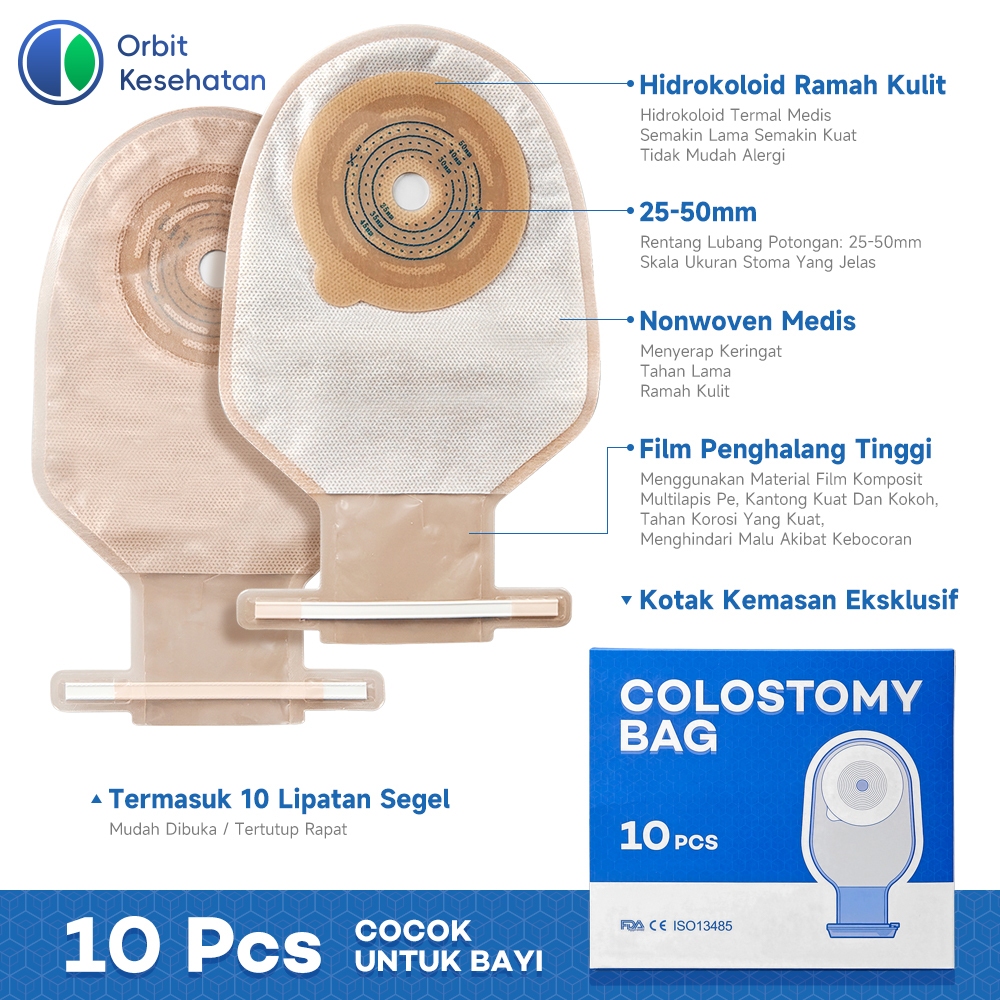 10pcs Anak-anak Colostomy Bag kolon 20-50mm Dengan Penjepit Kualitas Tinggi, Lebih Tenang Tidak meru