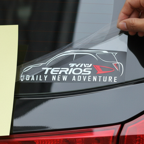 Stiker Cutting Terios Konde Variasi Kaca Mobil Daily New Adventure