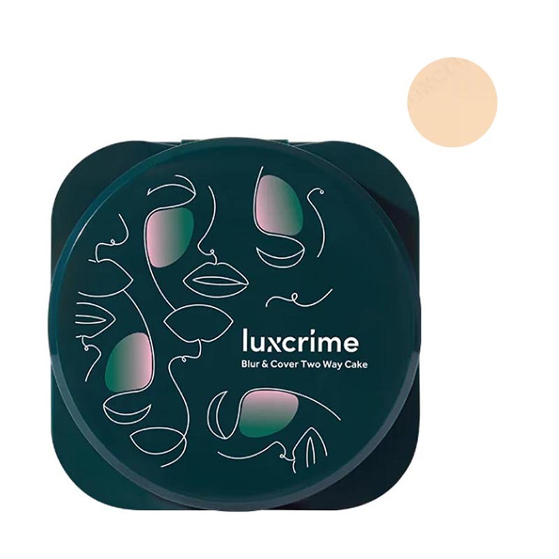 luxcrime blur & cover two way cake / luxcrime blur / luxcrime bedak