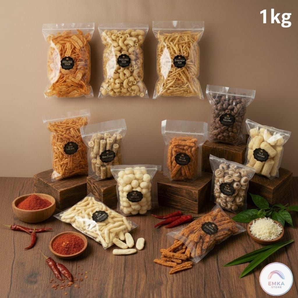 ANEKA SNACK GROSIR 1KG  - CEMILAN MAKANAN RINGAN RENYAH DAN NIKMAT
