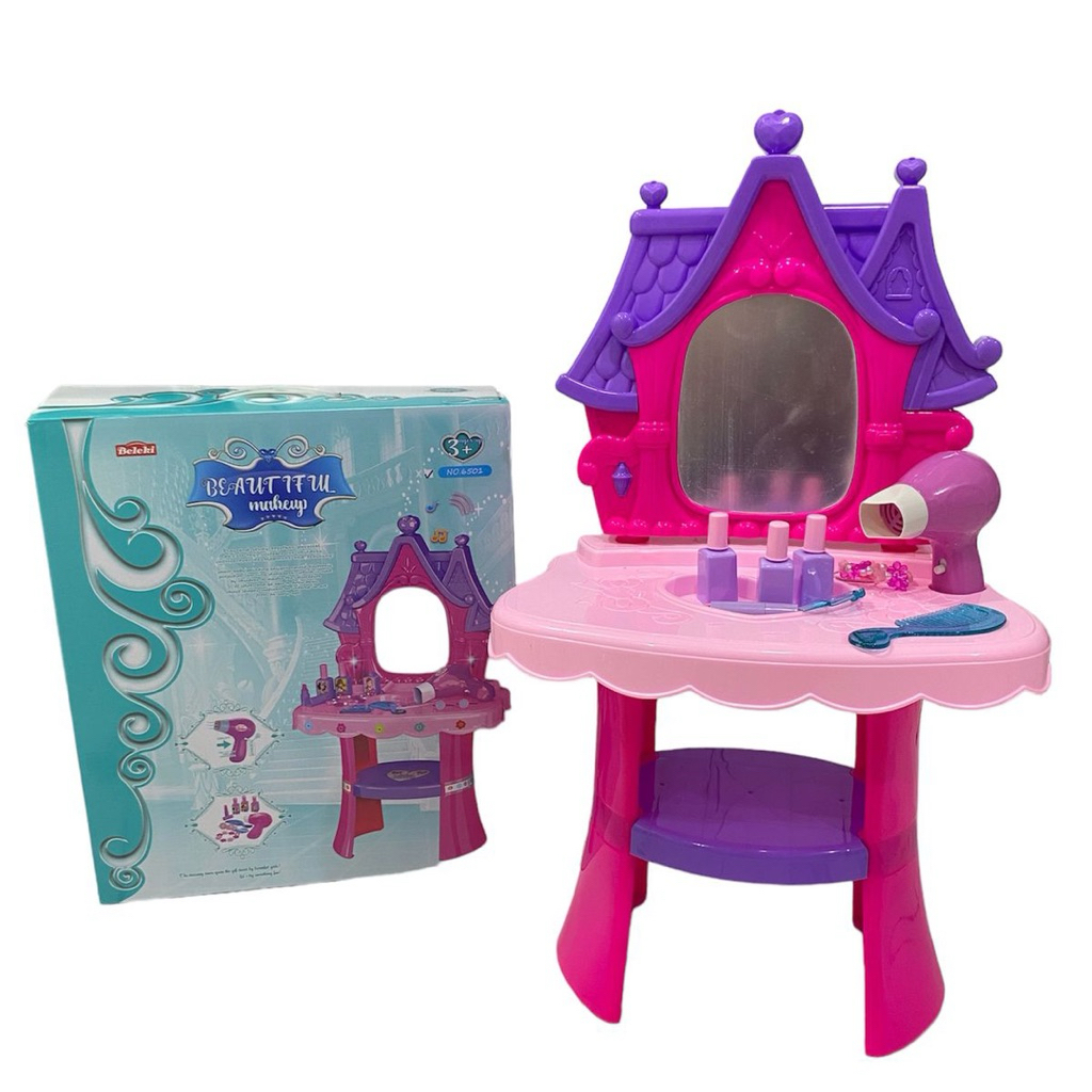 Mainan Kaca Rias Anak Salon Kecantikan make up Salon Kecantikan 6501 939 Beauty Girl | Set Dress Up 