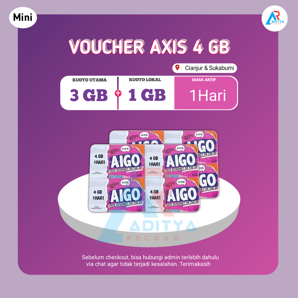 Voucher Axis Mini 4GB 1Hari