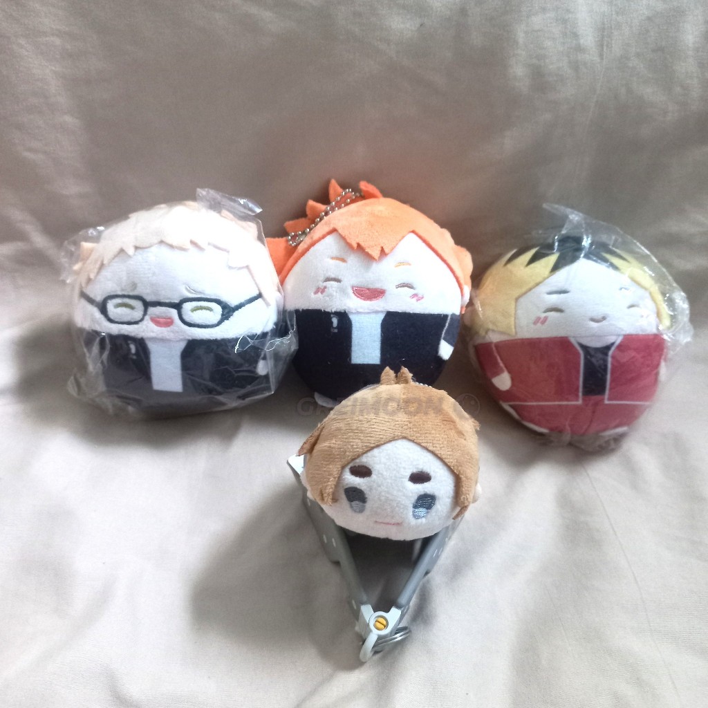 Gantungan/Keychain Boneka Plush Anime Haikyuu Fuwakororin Tsukishima, Hinata, Kenma, Komori