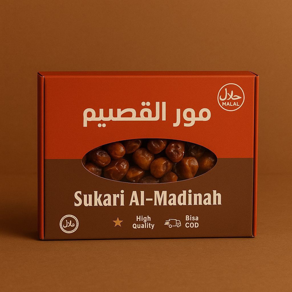 Kurma Sukari Madinah 500gr | Kurma Sukari Al Qaseem | Kurma Raja