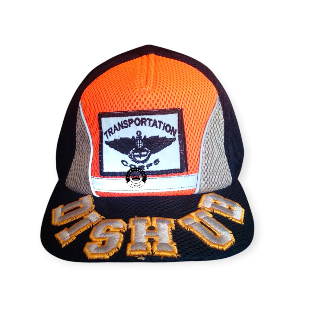 topi dishub jaring terbaru/topi dishub bordir oren hitam