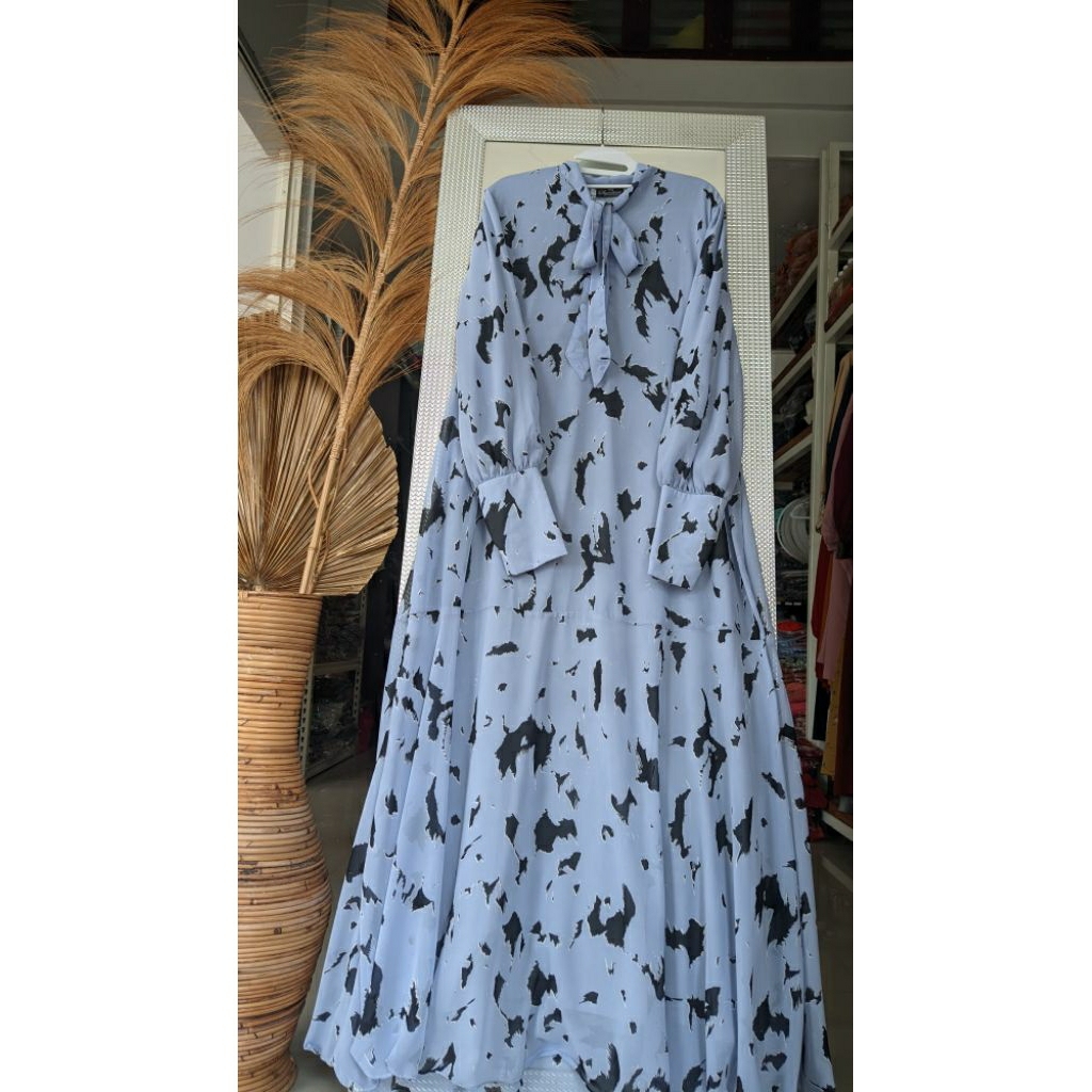 GAMIS LAIBA (GAMIS SAJA) BY WM SIGNATURE // GAMIS ABAYA SYARI CERUTY PRINTING PREMIUM