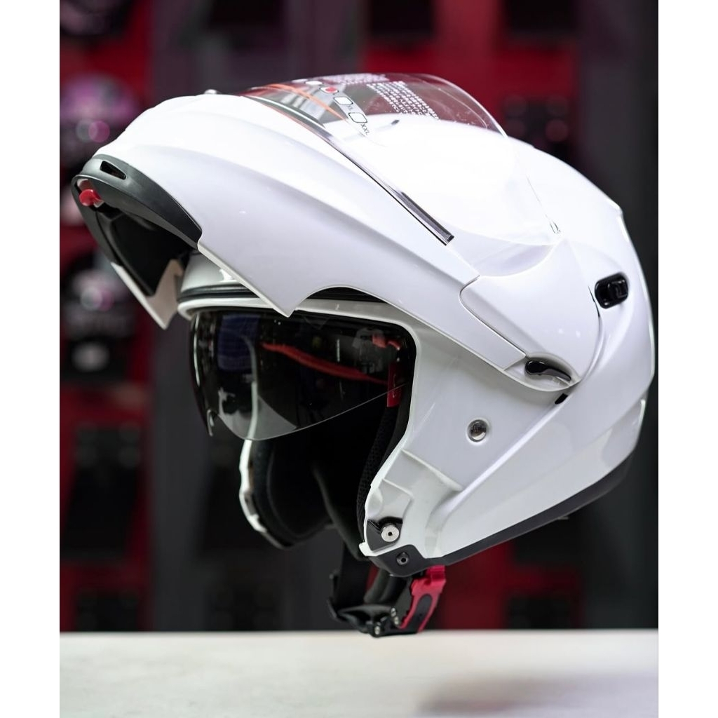 HELM INK TOPGEAR WHITE MODULAR TOP GEAR TOURING FLIPUP ADVENTURE