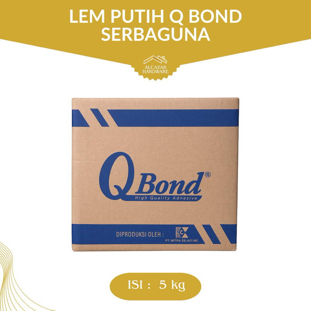 Lem Putih Q bond Isi 5 Kg | Lem Kayu Dan Kertas | lem serbaguna