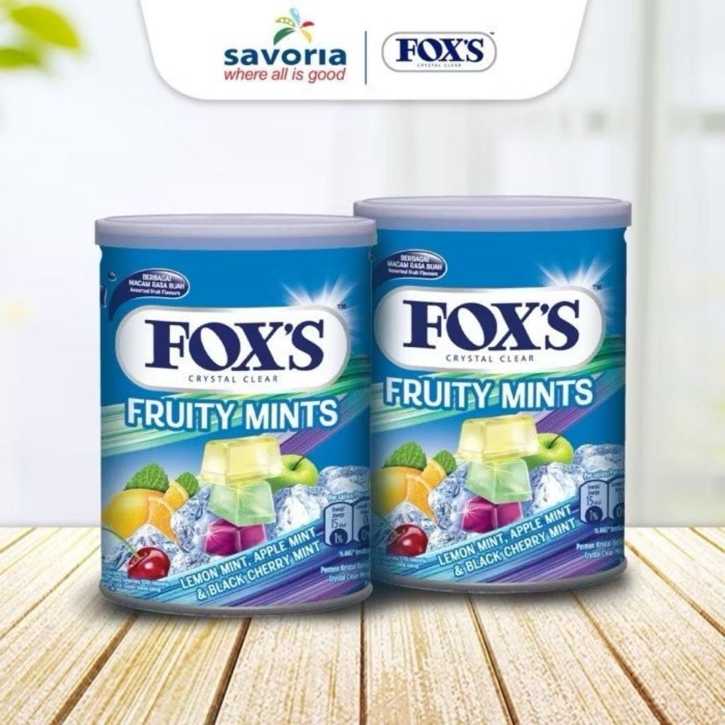 FOX'S Fruity Mints Tin - Permen Mint Kaleng 170g