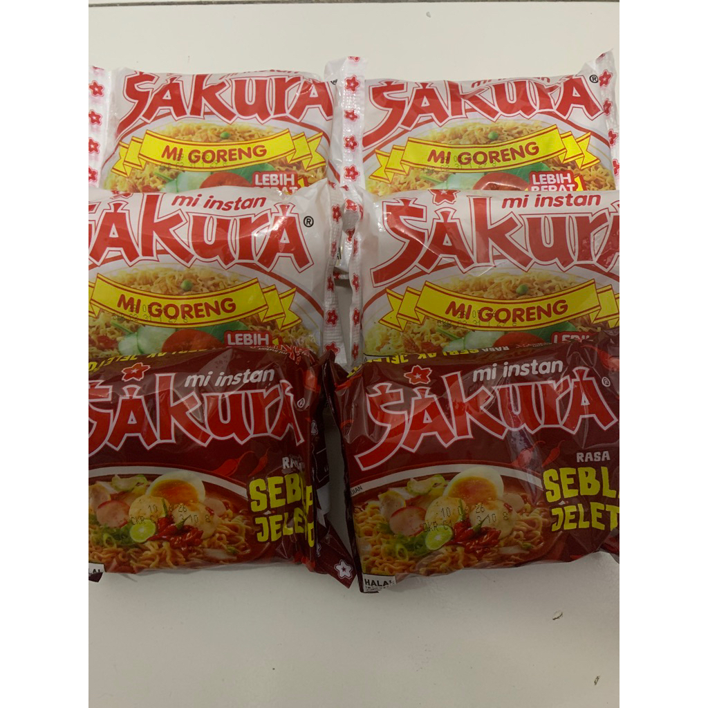 Mi Sakura 60g / Mi Instan / Mi Goreng / Mi Kuah (paket isi 4pcs)l