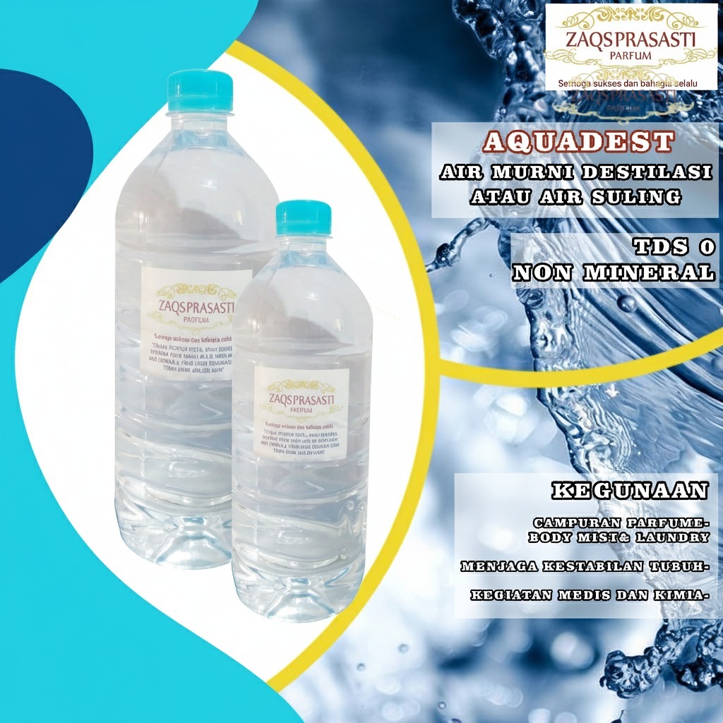 Aquadest Aquades Akuades Air Suling Distilled Water 1 Liter