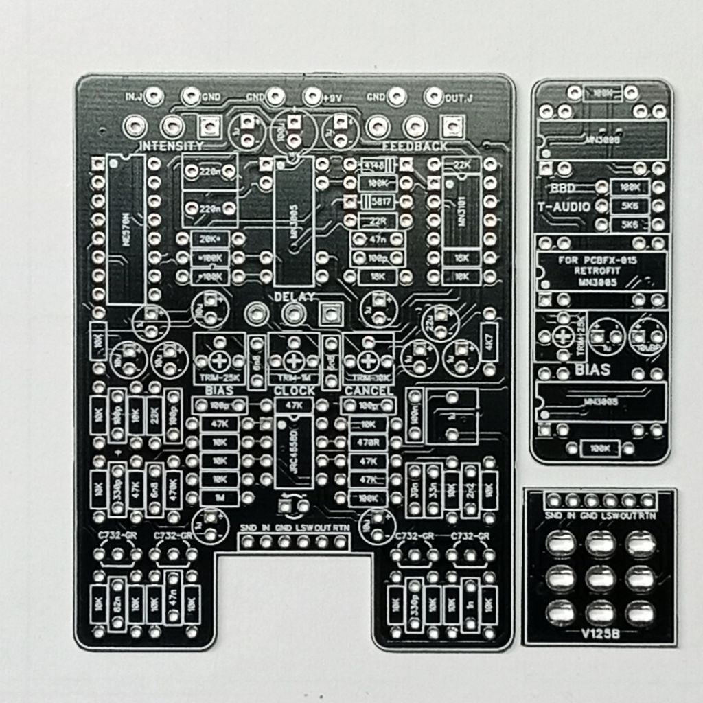 T-Audio PCBFX-015 Based on Boss DM2 Analog delay Pedal Guitar Effect MN3005 NE570 125B