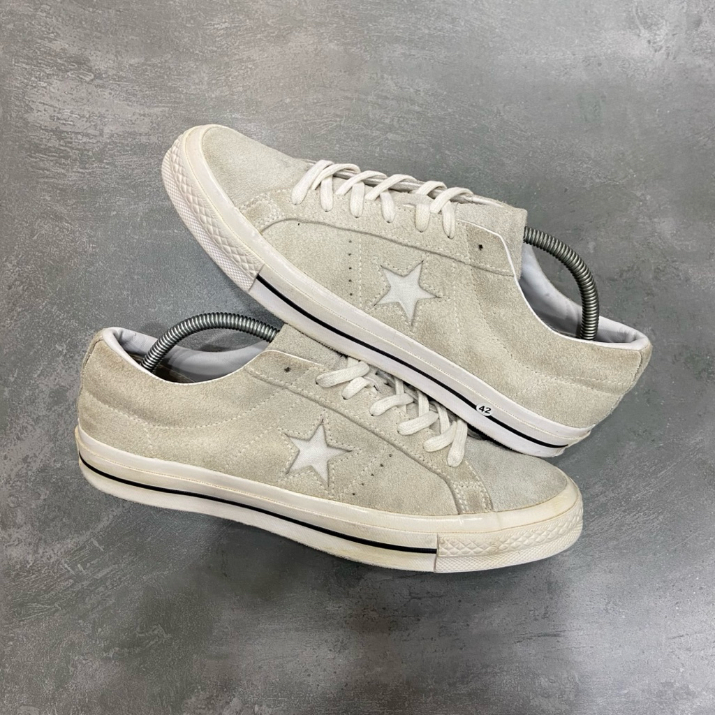 [Size 42.5] Converse One Star OX Suede Vintage White 2020 (161577C) Second Original