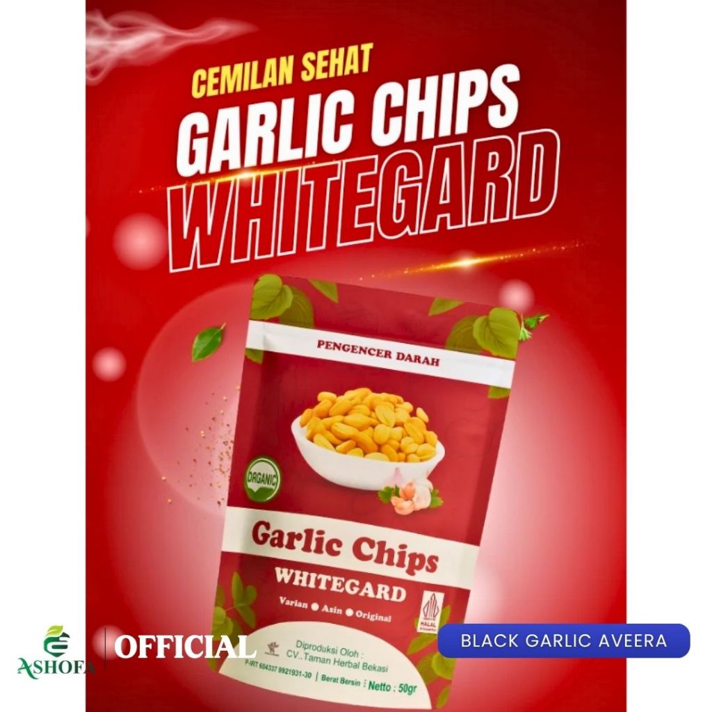 Keripik Bawang Putih Garlic Bites Camilan Sehat Garlic Chips Whitegard Original