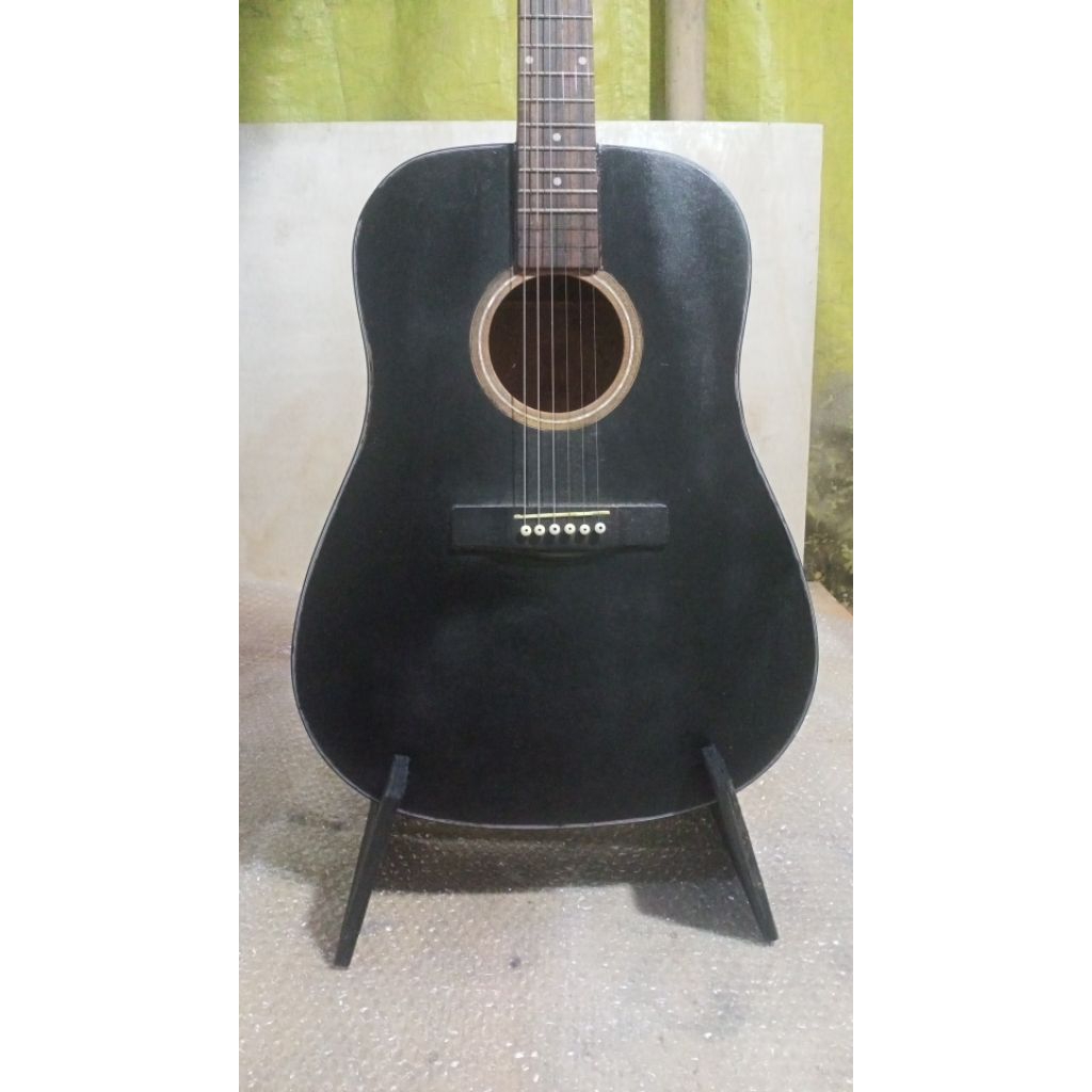 stand gitar akustik duduk model fazle bahan kayu