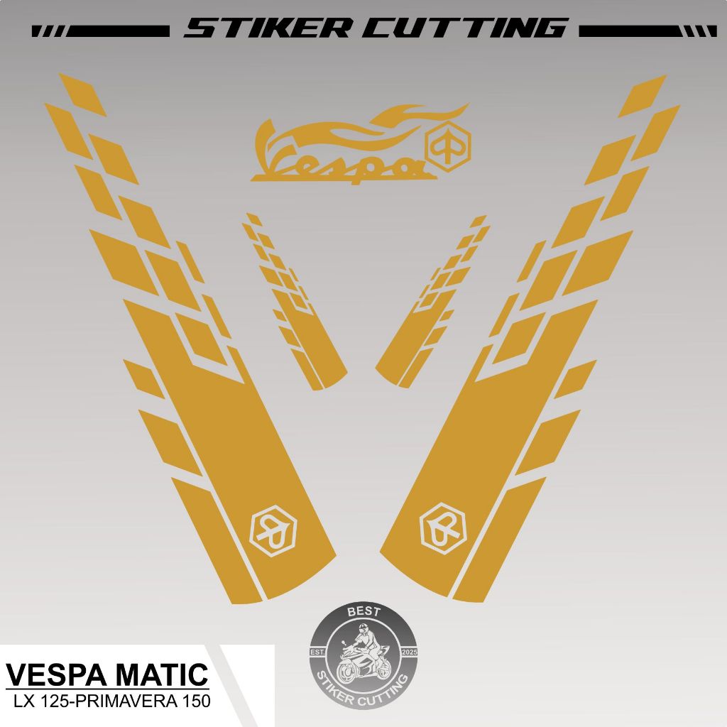 STRIPING CUTTING VESPA MATIC MOTIF 01 / VESPA SPRINT / VESPA PRIMAVERA / VESPA PRIMAVERA S 150 IGET 