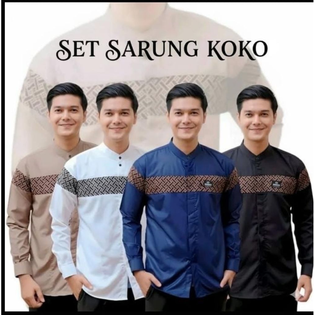 SET SARKO SARUNG KOKO PRIA DEWASA KEMENA MUSLIM PRIA