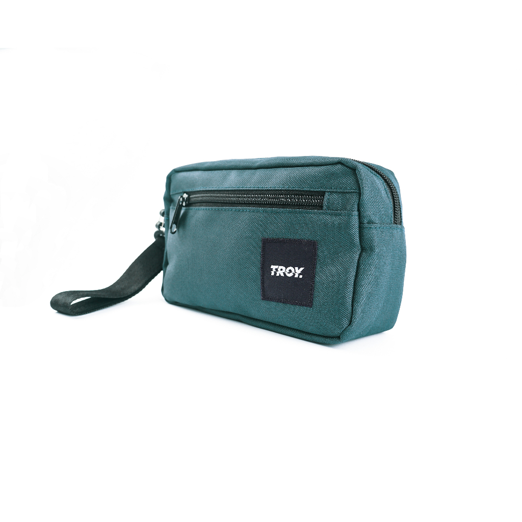 Troy Company Pouch Handbag Green Pine - Tas Tangan Hijau PB 3345