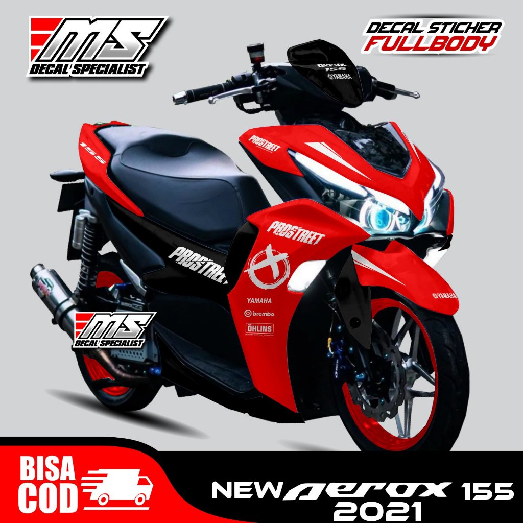 DECAL Sticker Variasi full Body Yamaha NEW AEROX 155 2021 PROSTREET