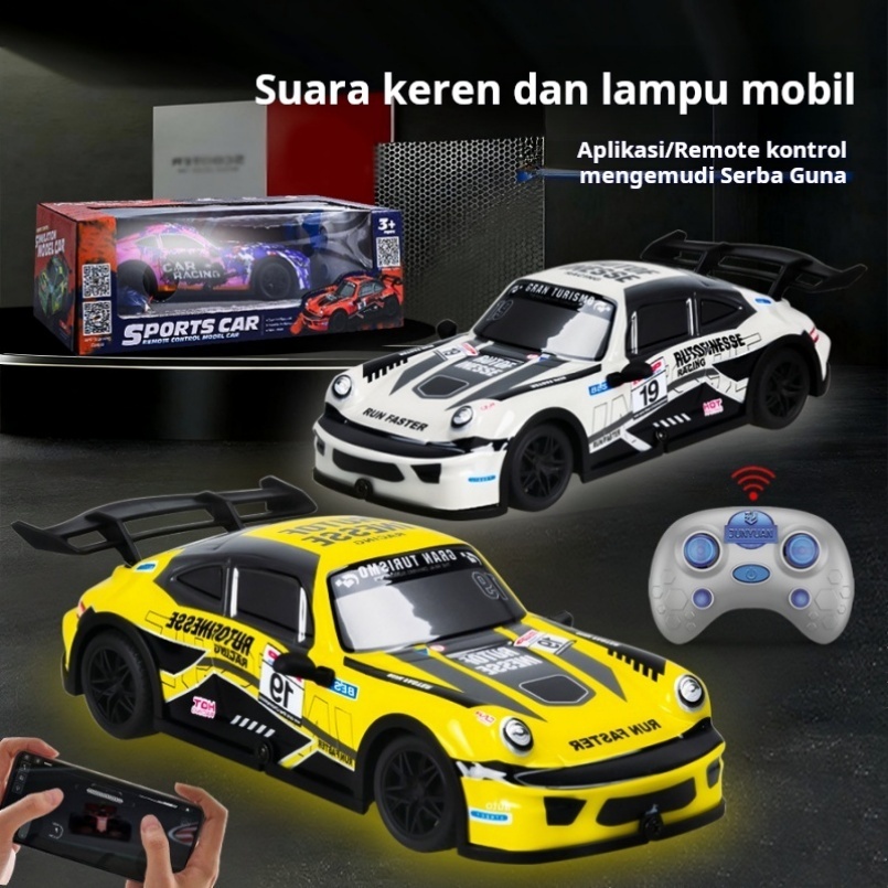 Mobil Remote Control 2.4G Empat Arah, Balap Drift untuk Anak-Anak - Kontrol via Aplikasi HP / Listri