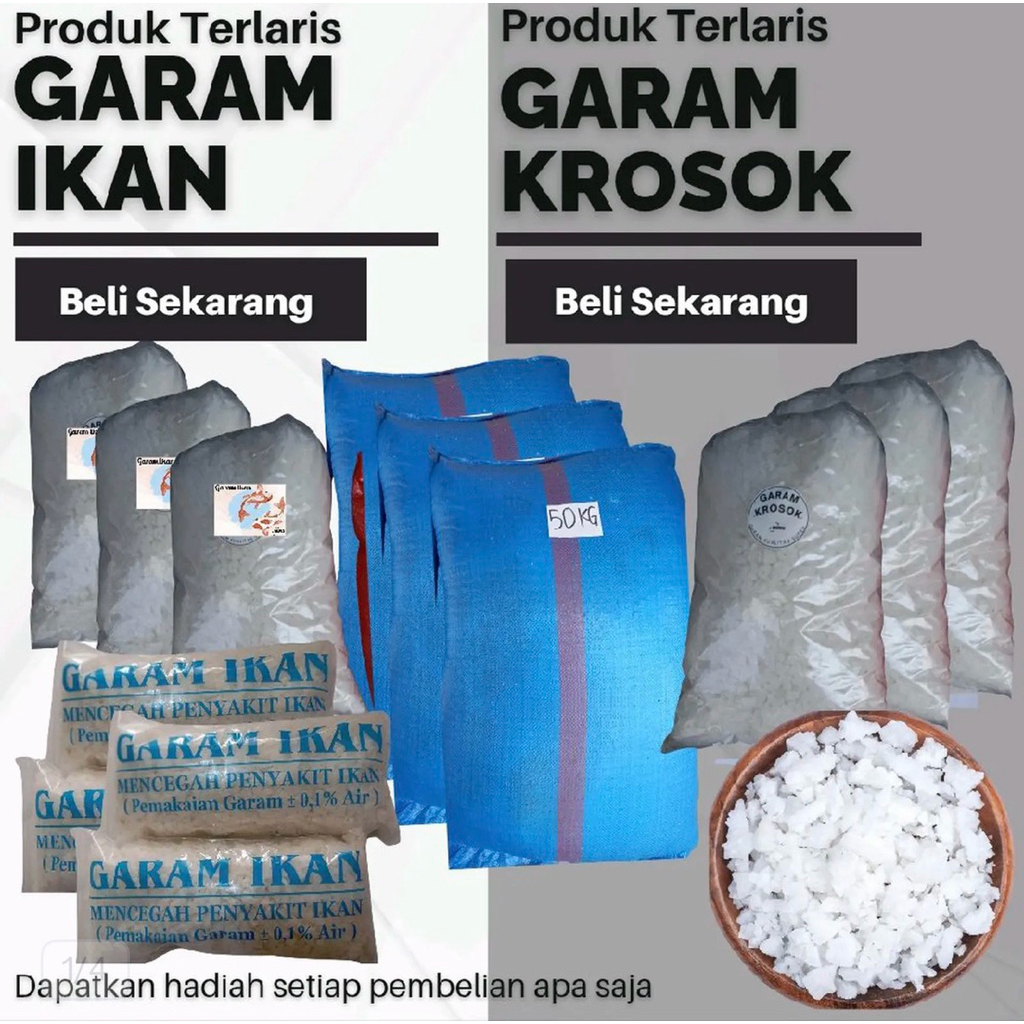 GARAM KASAR 1 KG - GARAM KROSOK 1KG - GARAM KROSOK 1KG - GARAM KASAR - GARAM MASAK - GARAM KRISTAL -