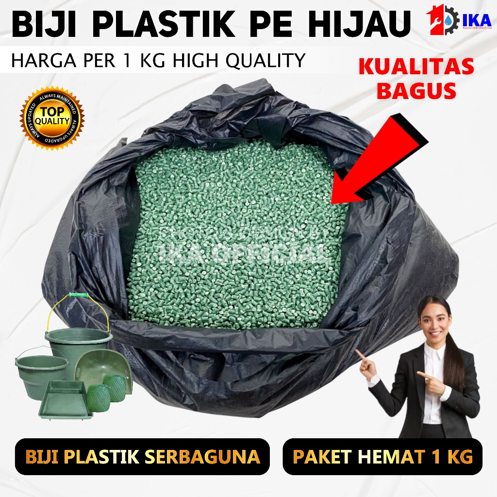 Biji Plastik PE HIJAU / Biji Plastik PE HIJAU Tahan Kimia Berkualitas Tinggi / Biji Plastik / Pelet