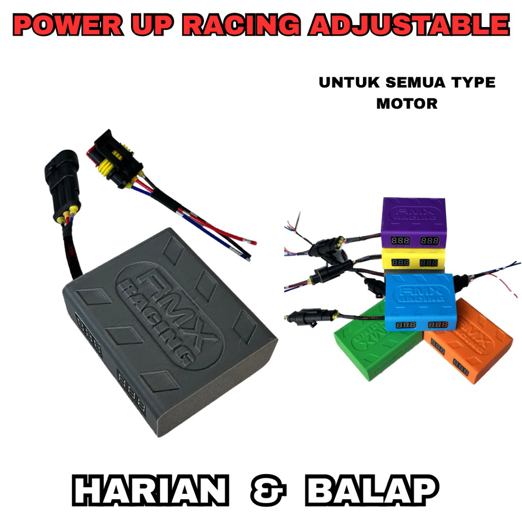 Power Up Aki Power up racing UDJUSTABLE Power Up Racing BALAP & HARIAN UDJUSTABLE UNIVERSAL SEMUA TY