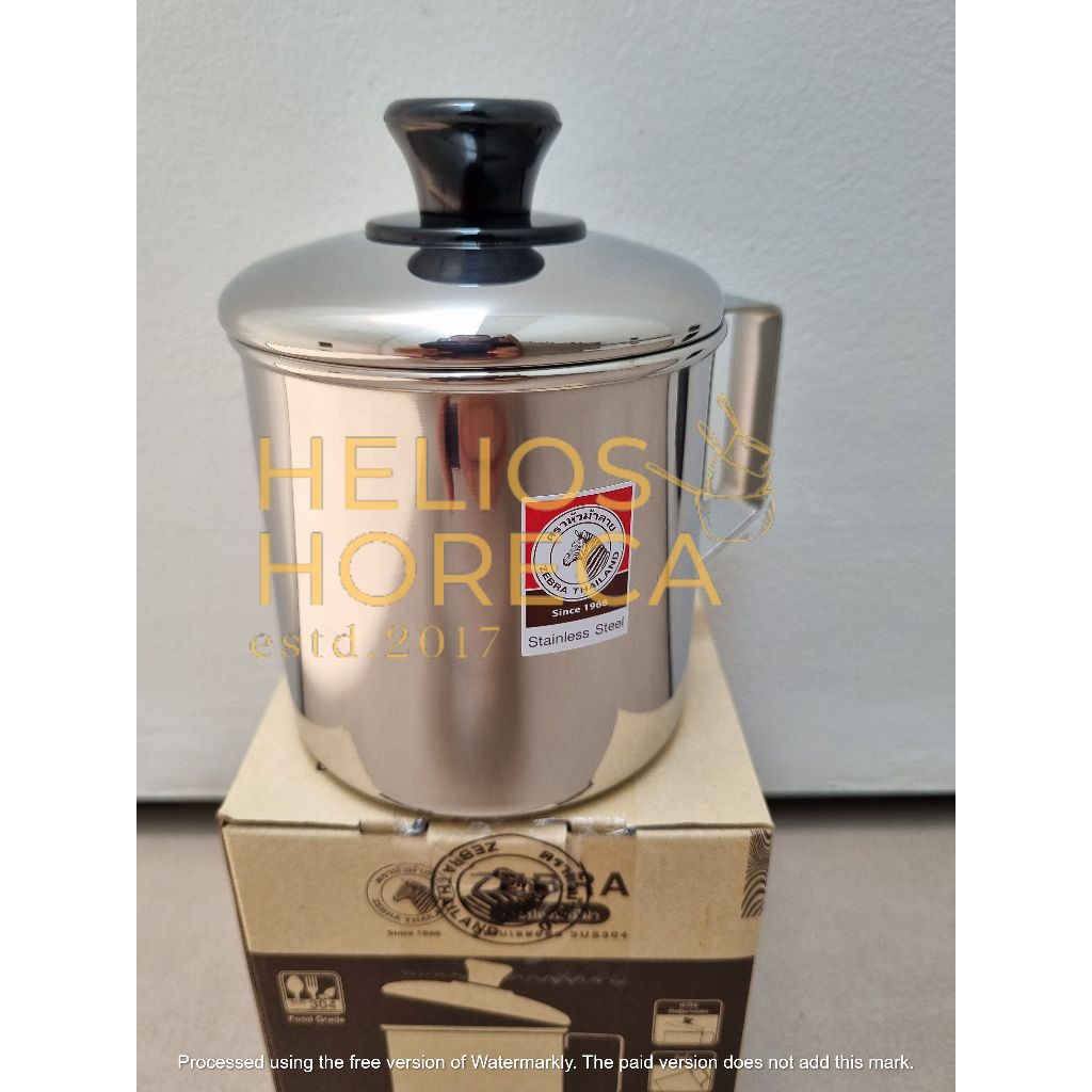 Zebra Mug with Cover Stainless Steel SUS-304 Gelas Cangkir dengan Tutup Bahan Stainless Steel SUS-30