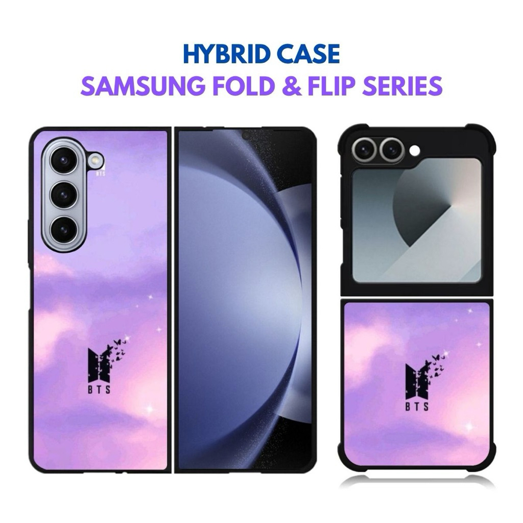 Custom Case Casing Samsung Z FOLD 7 6 5 4 3 Z FLIP 7 6 5 4 3  -  bts logo