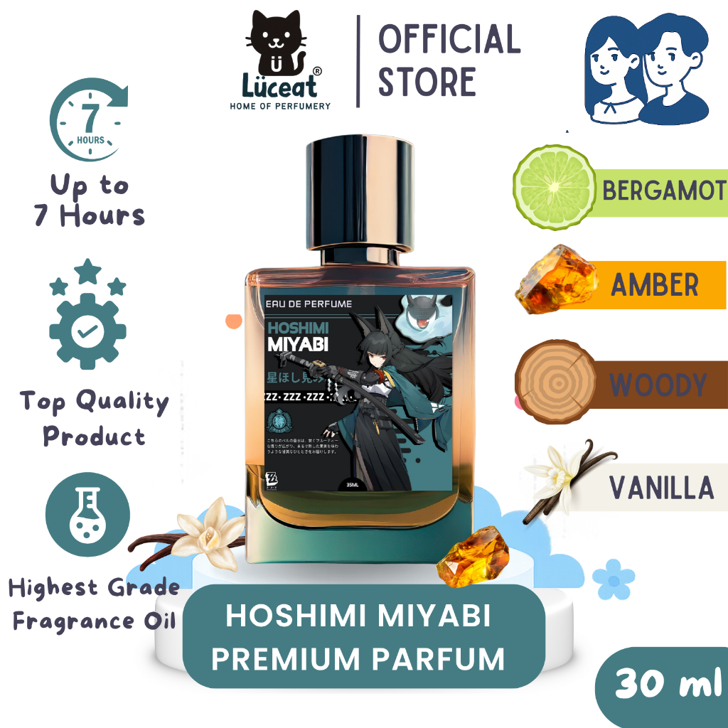 PARFUM INSPIRED HOSHIMI MIYABI ZENLESS ZONE ZERO - PARFUM ANIME PARFUME COWOK CEWEK WANGI TAHAN LAMA