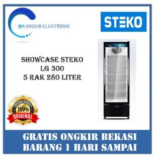 STEKO SHOWCASE LG 300 SHOWCASE 5 RAK 280 LITER RAK PENDINGIN MINUMAN