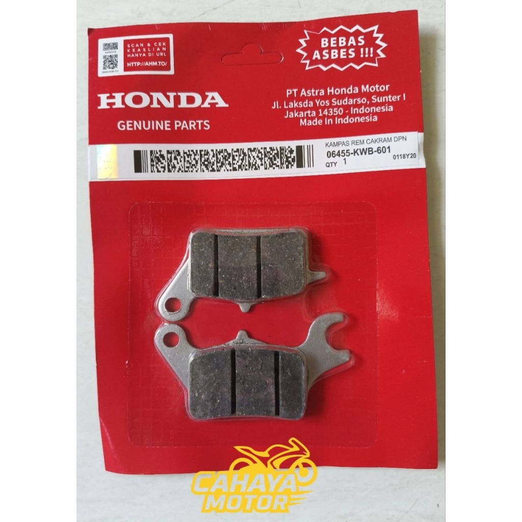 Kampas Rem Honda 06455 - KWB - 601