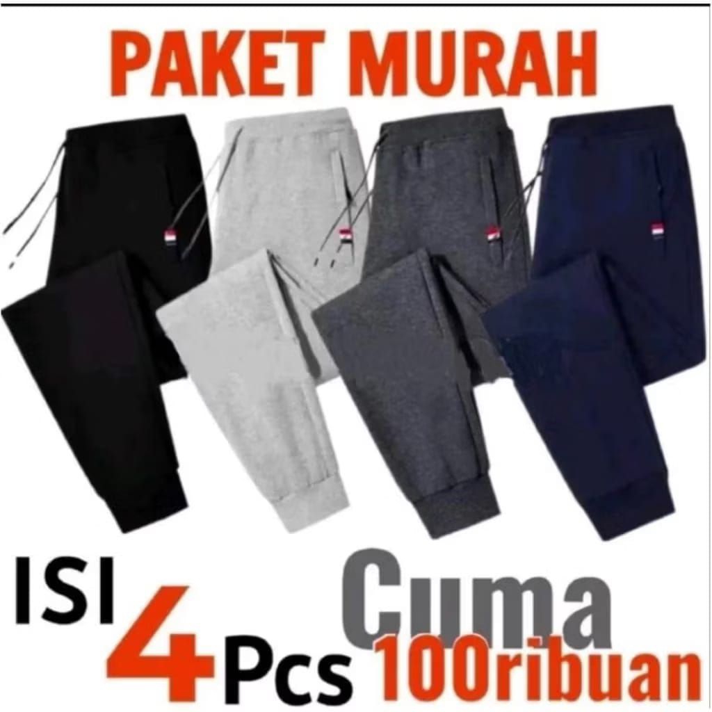 PROMO Celana Jogger Pants Panjang Pria Wanita M L XL XXL XXL Sport Jogger Abu Bahan Babytery Premium