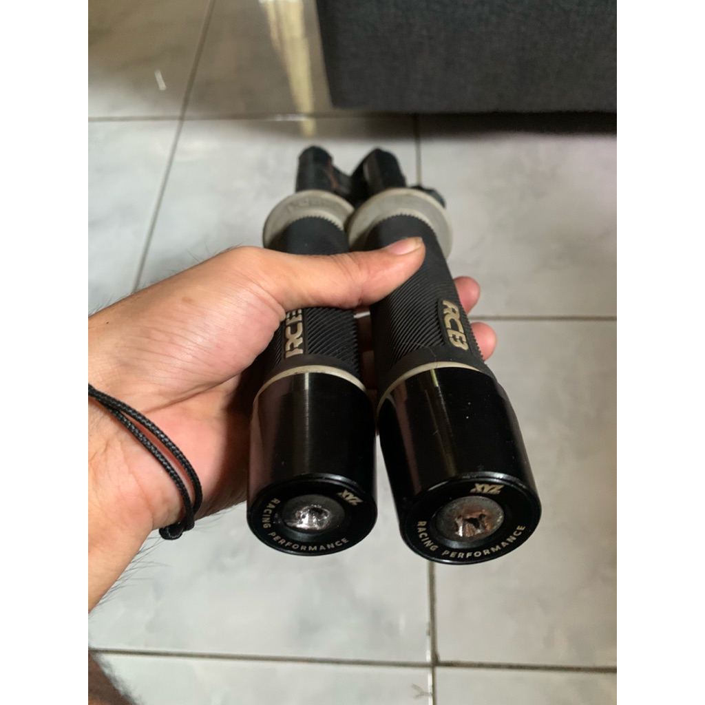 stang ori copotan ninja rr + handgrip + bandul stang