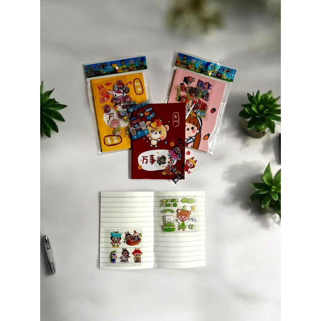 Mainan buku mini plus stiker