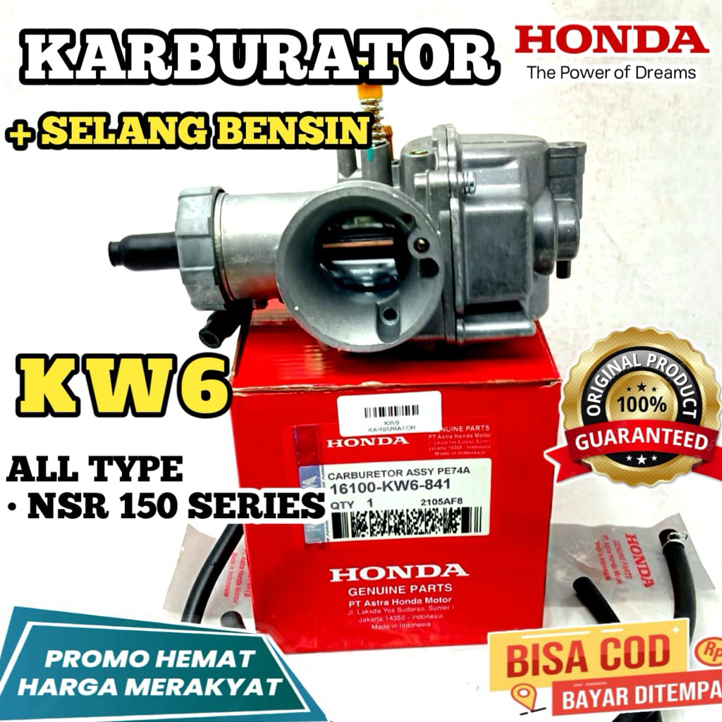 KW6 KARBURATOR,ORIGINAL HONDA,KARBURATOR HONDA NSR PE 28 ORIGINAL,KARBURATOR NSR,KARBURATOR GARANSI 