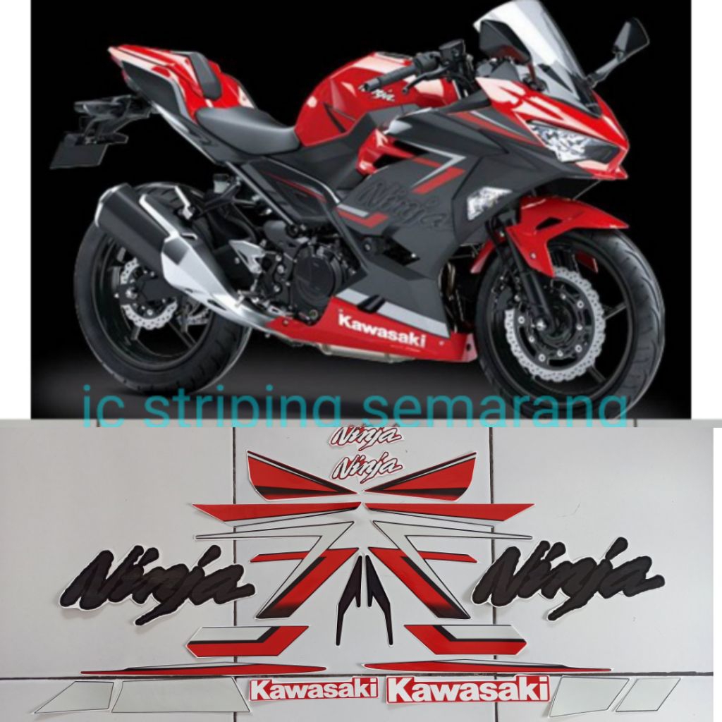 striping new ninja 250 fi 2019 merah
