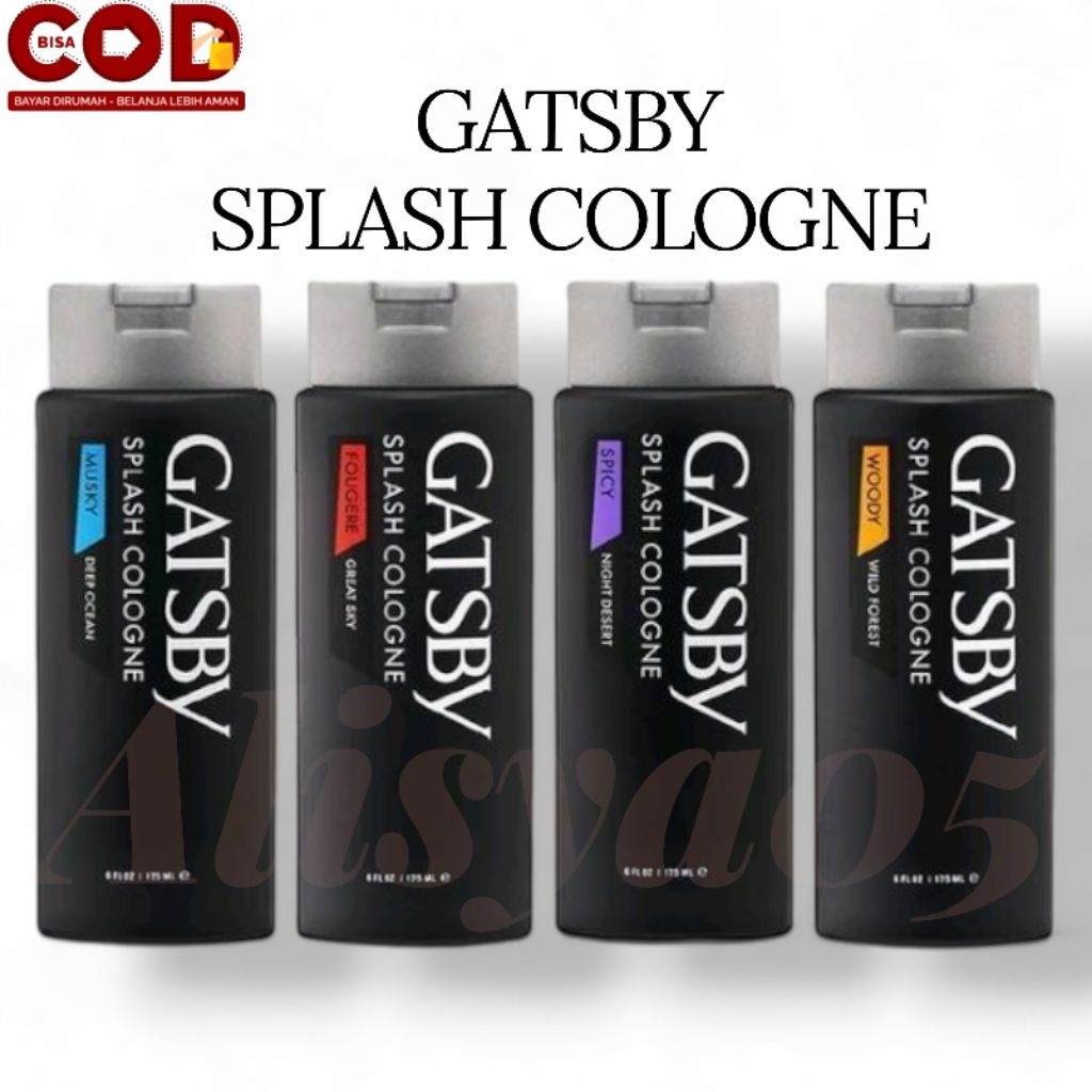 [COD] Parfum GATSBY SPLASH COLOGNE Series 175ml | Deep Ocean | Great Sky | Night Desert | Wild Fores