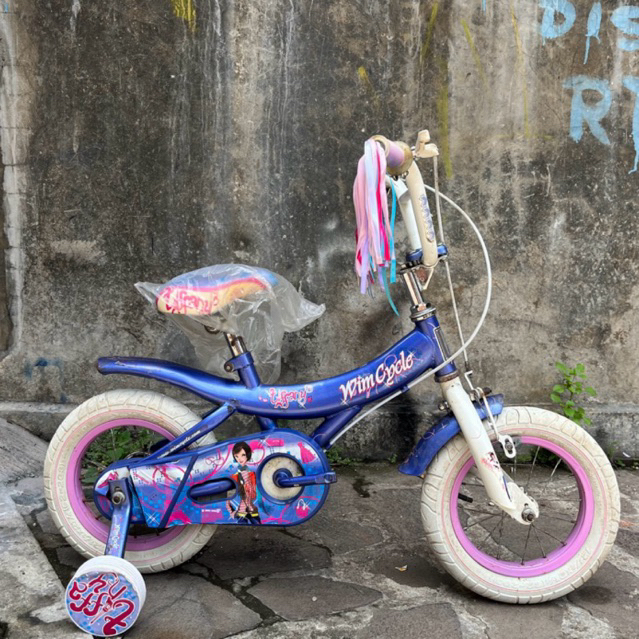 Sepeda Anak Mini 12 Inch Wimcycle Tiffany (Original Wimcycle) Ban Pompa Free Bel
